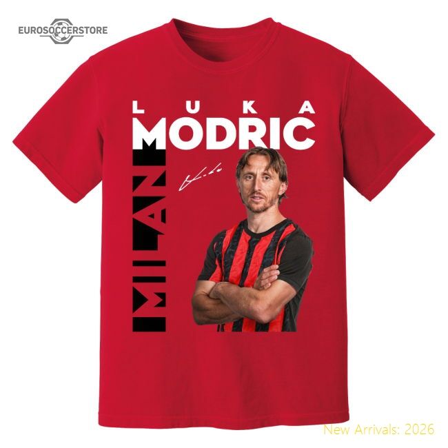 Exceptional Luka Modric Ac Milan New Signing Fan T-shirt (red)