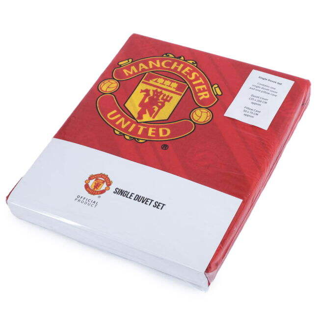 Affordable Man Utd Manchester United FC Core Stripe Single Duvet Se...