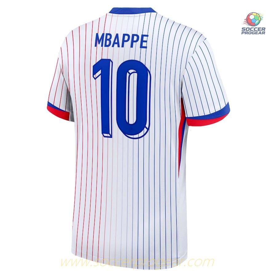 France Team Kids Soccer Uniform Football Jersey White 2024/25 Collection Mbappe