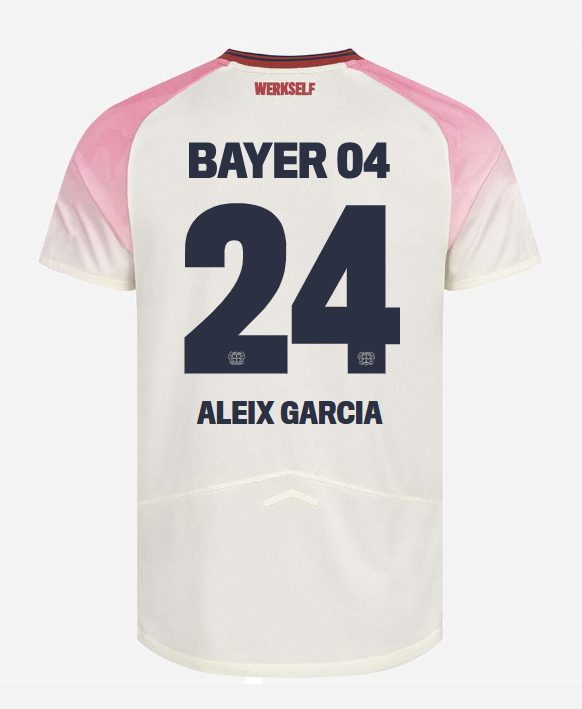 Away Jersey of ALEIX GARCIA for Bayer 04 Leverkusen, Version 24, Season 25-26