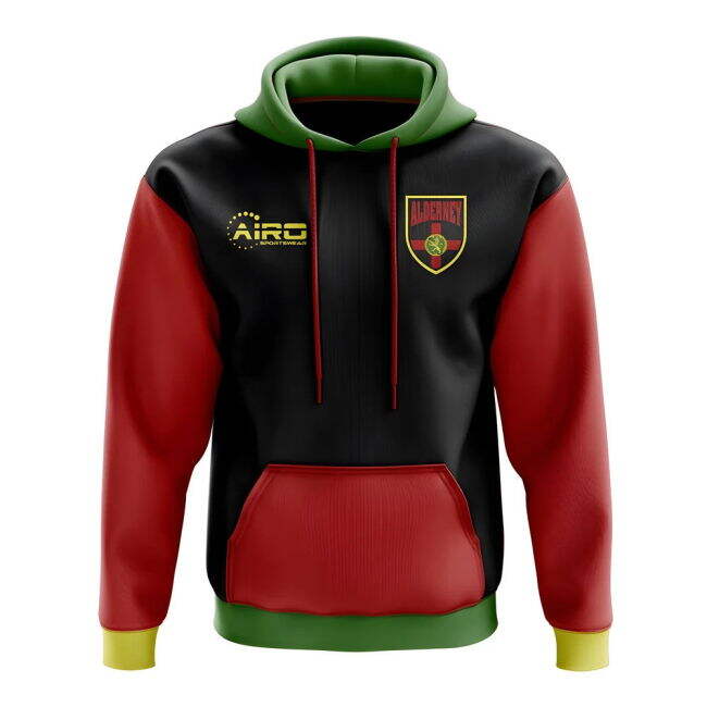 Alderney Concept Core Football Badge Hoodie (Black)