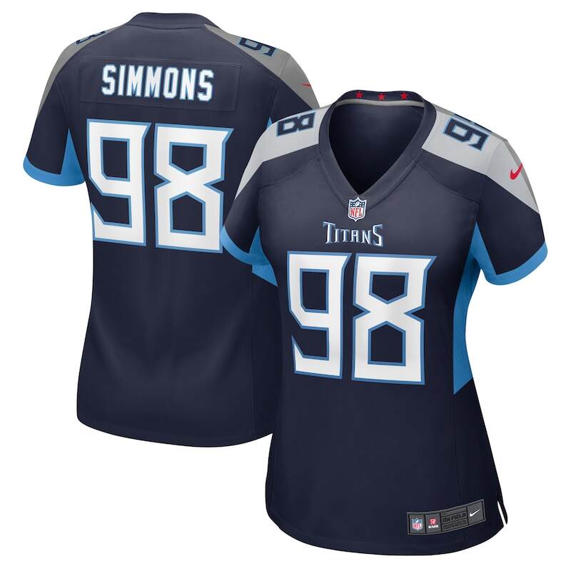 None Jeffery Simmons Tennessee Titans Sleek Game Jersey Football Appar