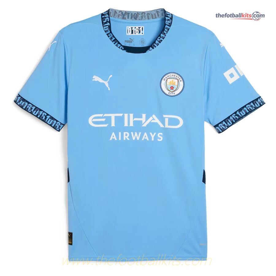 Fan Edition Manchester City Home Soccer Football Shirt 2024-2025 Collection