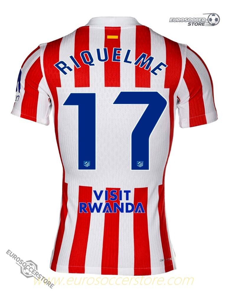 Atletico Madrid 25-26 Home Jersey with RIQUELME 17 Printing