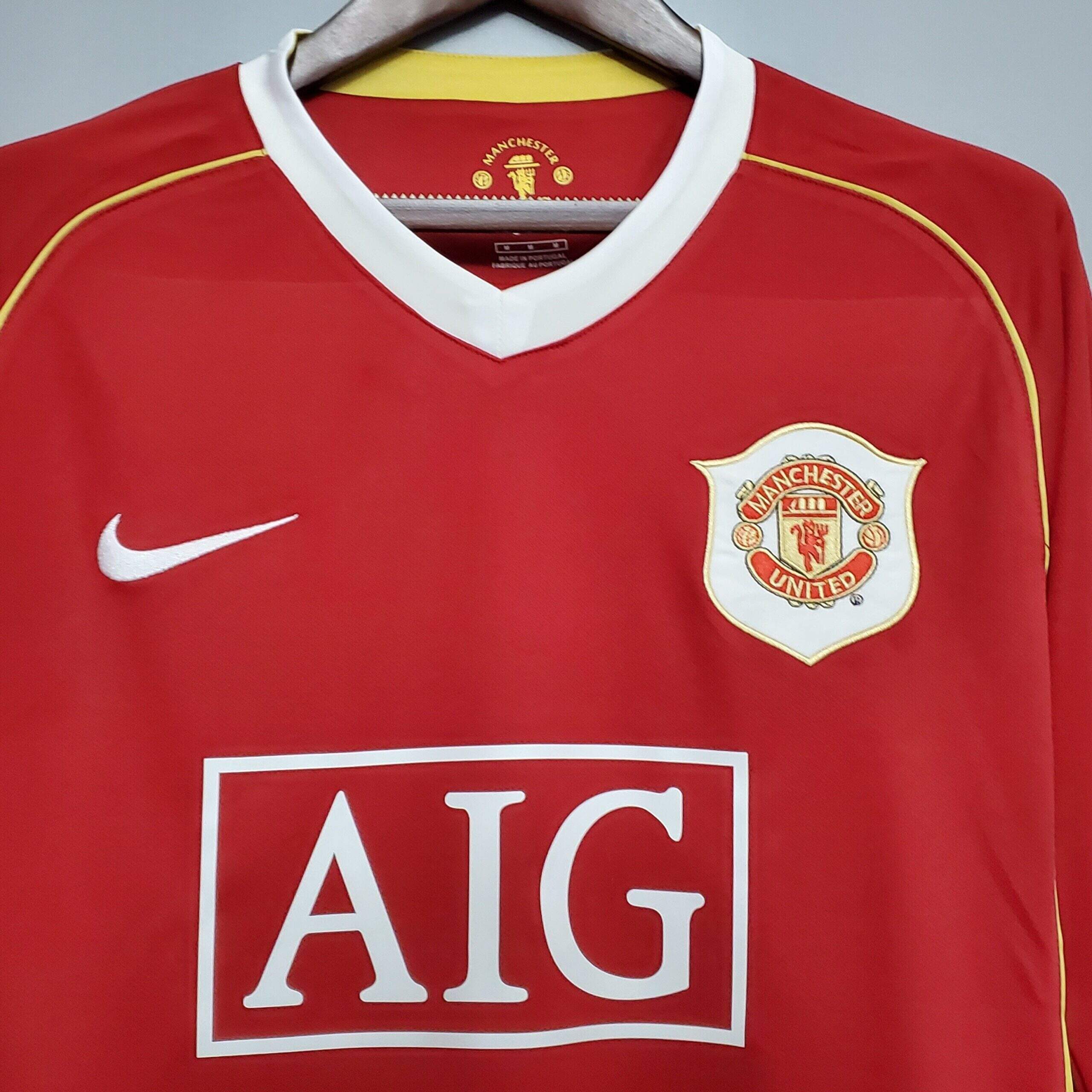 2006-2007 Man United Home kit- Long Sleeve