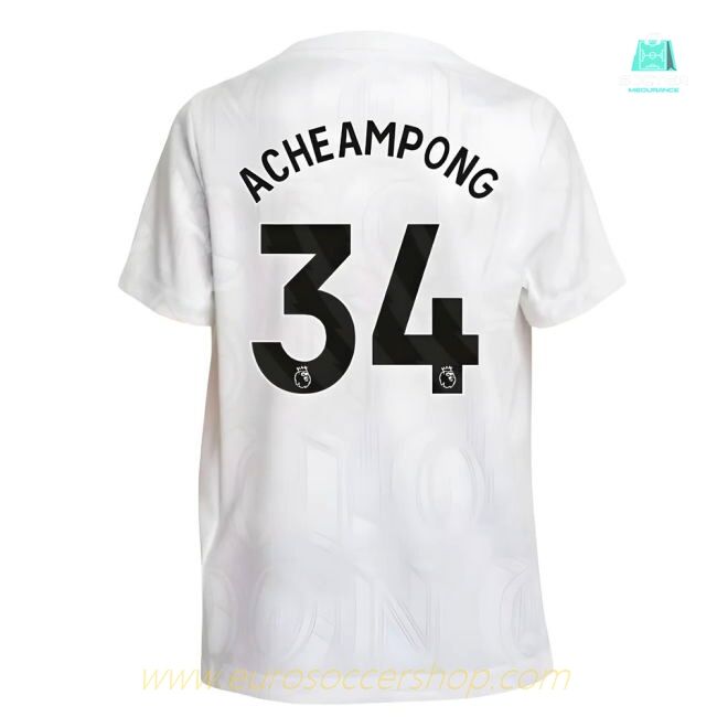 2025-2026 Chelsea Pre-Match Shirt (White) - Kids (Acheampong 34)
