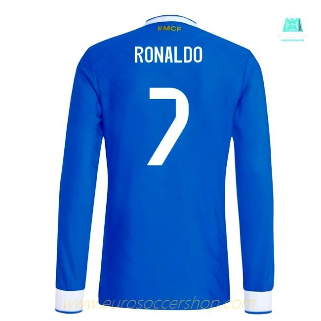 2025-2026 Real Madrid Authentic Long Sleeve Third Shirt (Ronaldo 7)