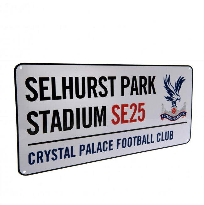 vintage Crystal Palace FC White Street Sign
