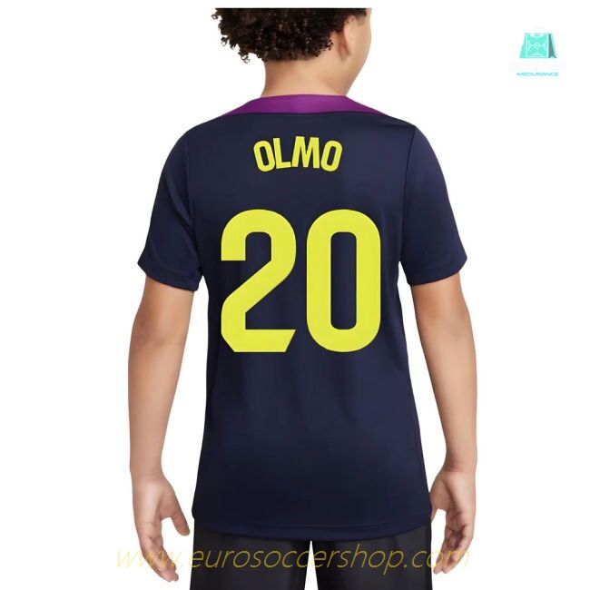 2025-2026 Barcelona Strike Training Shirt (Purple) - Kids (Olmo 20)