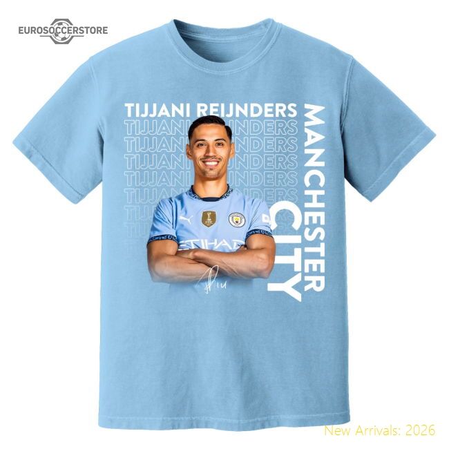 Authentic Tijjani Reijnders Man City T-shirt (sky) - Premium Quality