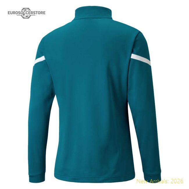 Official 2021-2022 Man City Pre Match Half Zip Top (ocean Depths)