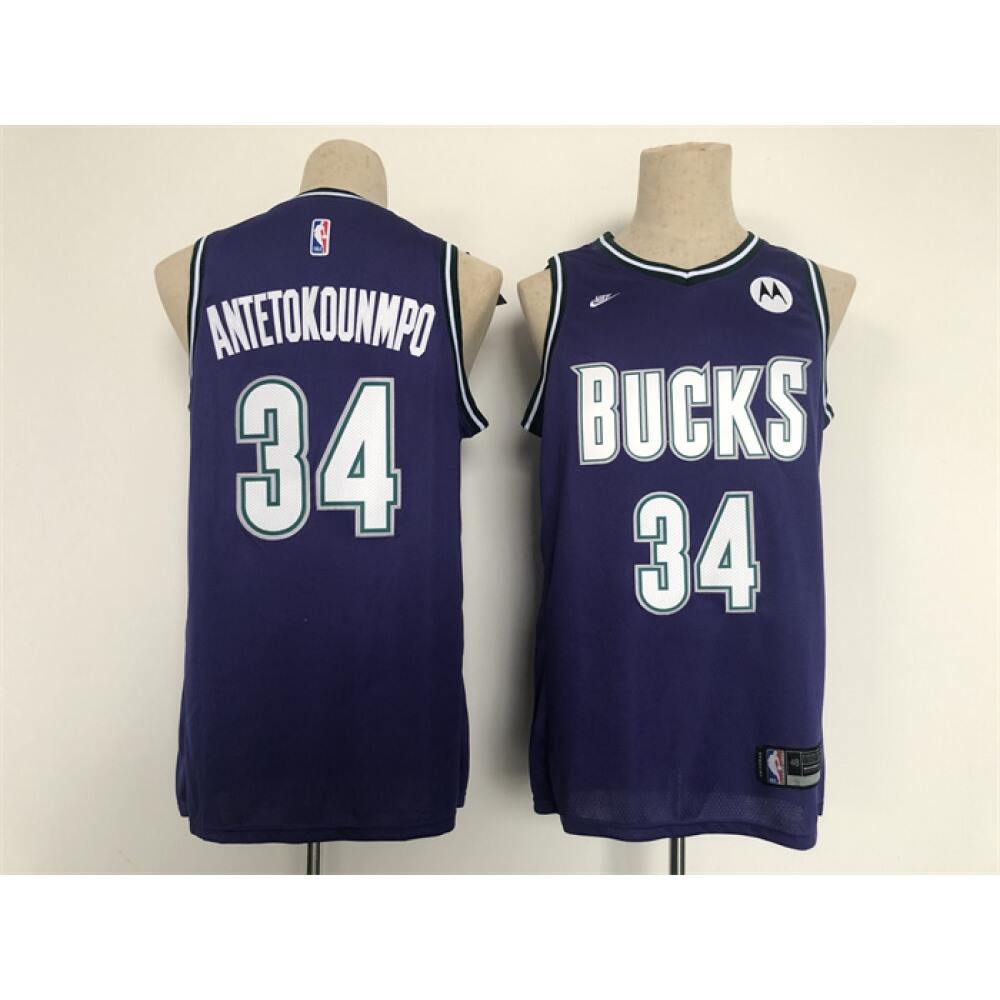 Performance Premium Men's MIL #34 Giannis Black Basketball Jersey