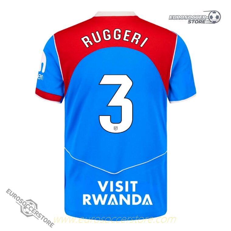 Atletico Madrid's 2025-26 Third Jersey, featuring RUGGERI with the number 3