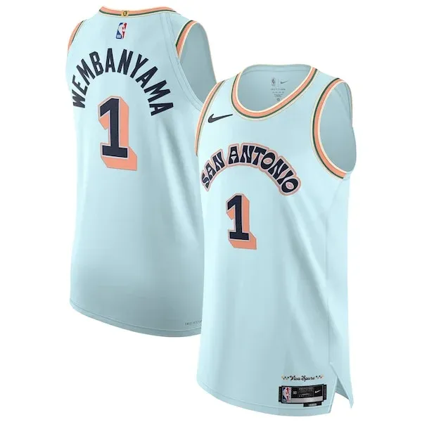 Victor Wembanyama SAS Authentic Jersey - retro Basketball - Blue