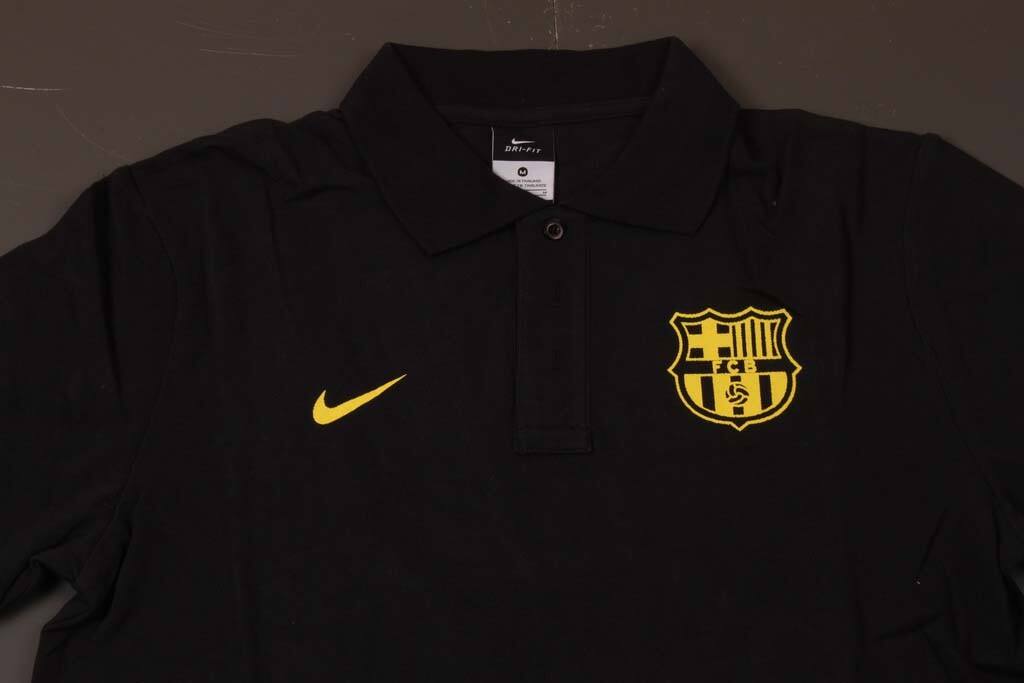 2014 BARCELONA BLACK SHORT SLEEVE POLO T-SHIRT - Official Replica 4796