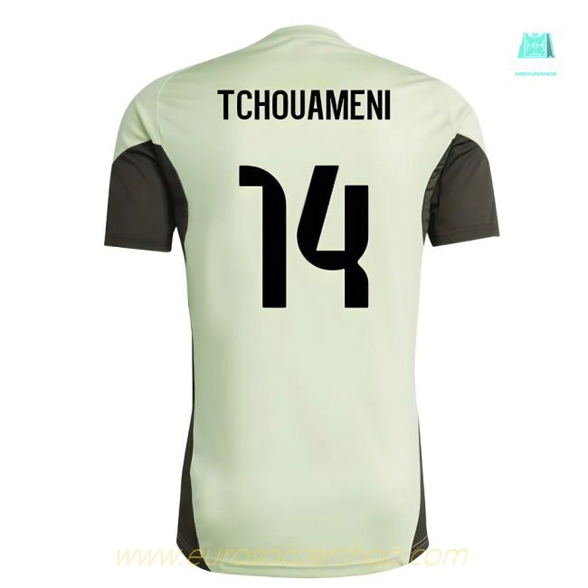 2025-2026 Real Madrid Training Jersey (Almost Lime) (Tchouameni 14)