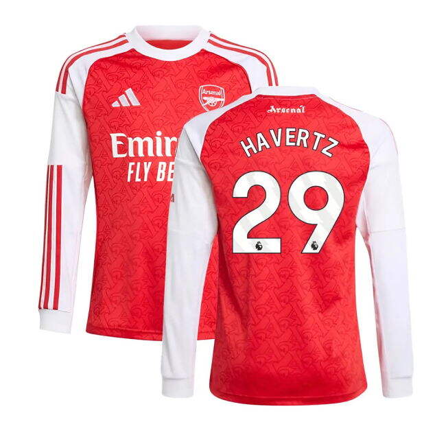 Official Arsenal Arsenal Long Sleeve Home Shirt Kids Havertz #29 P...
