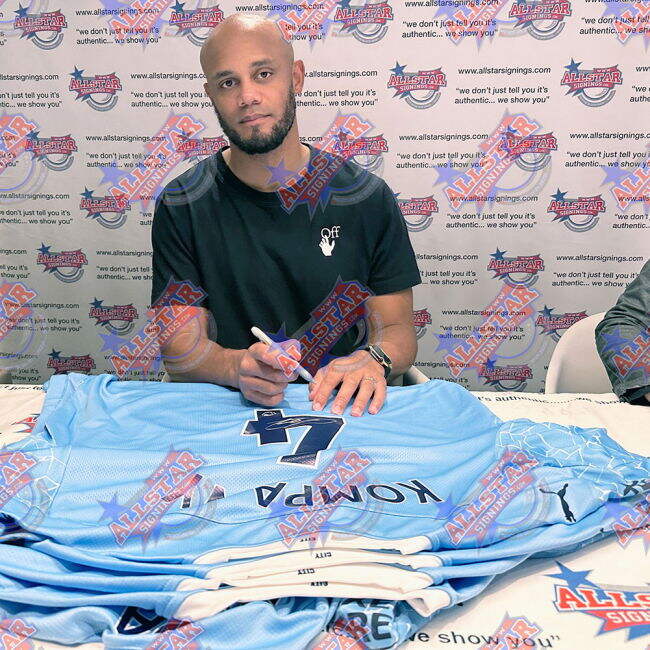 Match-Quality Man City Manchester City FC Kompany Signed Shirt (Fra...