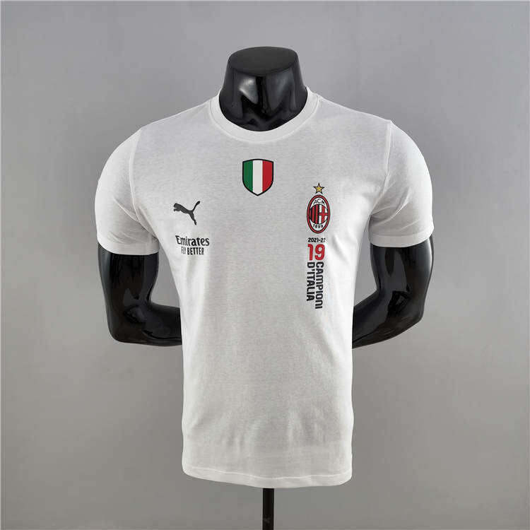 21-22 AC Milan Champion White T-Shirt - Official Replica 6707