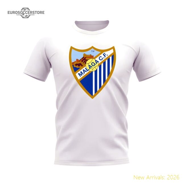Premium-grade Malaga Badge T-shirt (white) - Supporter Edition