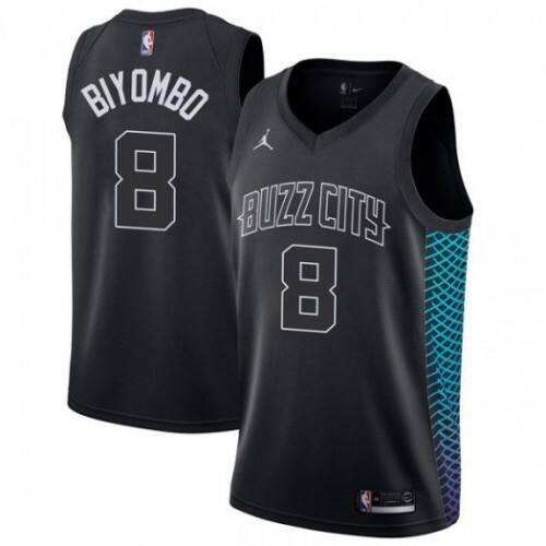CHA Bismack Biyombo #8 Authentic 2024 City NBA Swingman Jersey Black