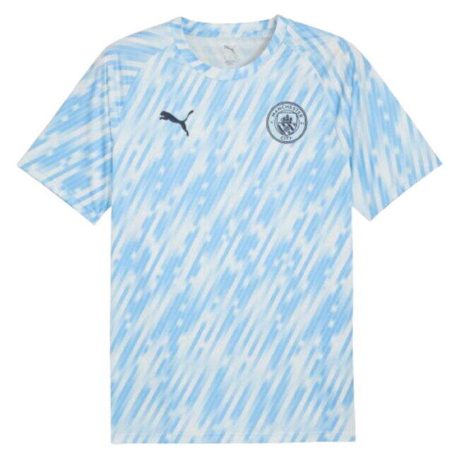 2025-2026 Man City Warm Up Jersey (Silver Sky) (Reijnders 4)