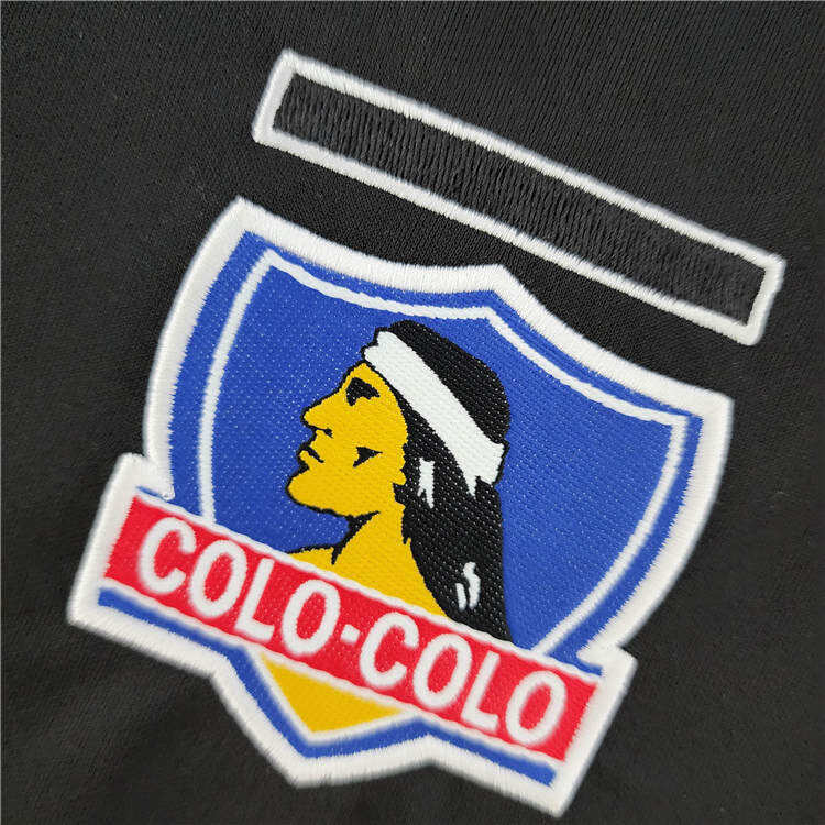 Colo-Colo Retro Soccer Jersey 0001 Black Away Football Shirt -