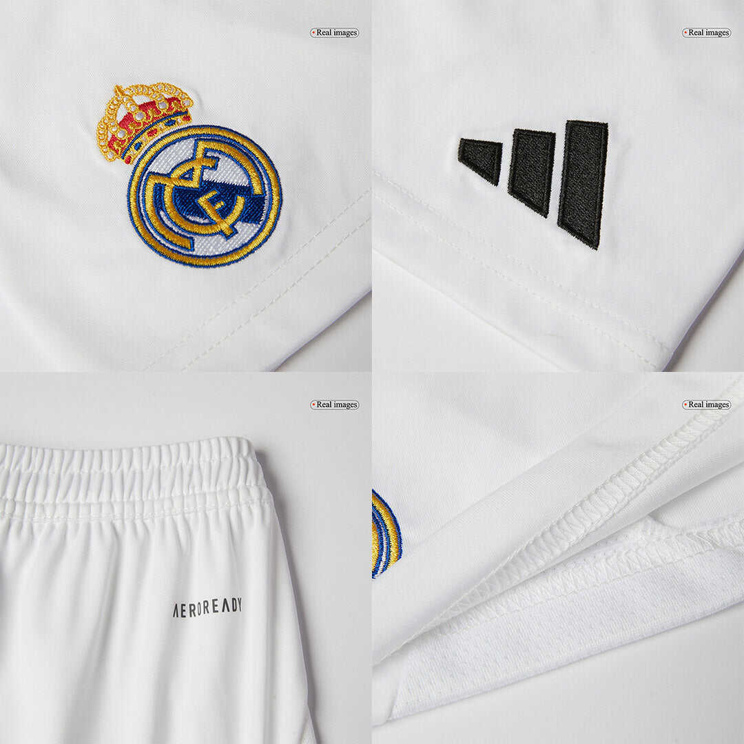 Kid's Real Madrid Home Soccer Jersey Kit(Jersey+Shorts) 2024/25Authent