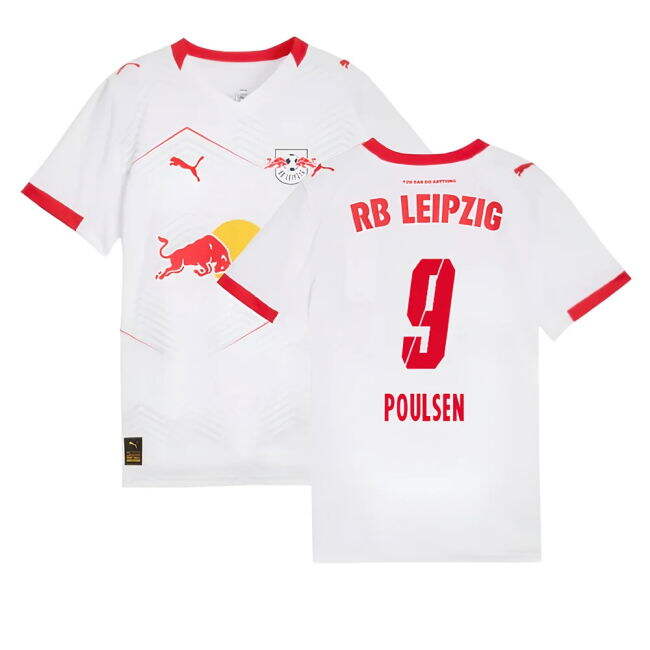 Leipzig Red Bull Leipzig Home Shirt Kids Poulsen #9 Professional G...
