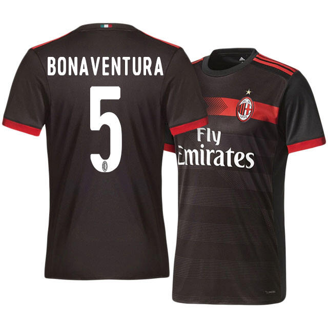 AC Milan Third 201718 Giacomo Bonaventura 5 Soccer Jersey Shirt -