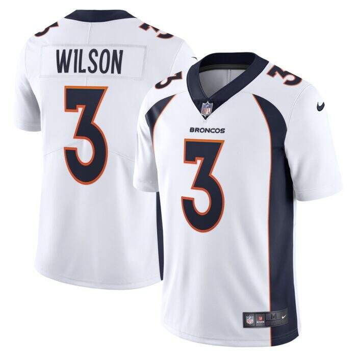 Men's Denver Broncos Russell Wilson Nike White Team Vapor ...