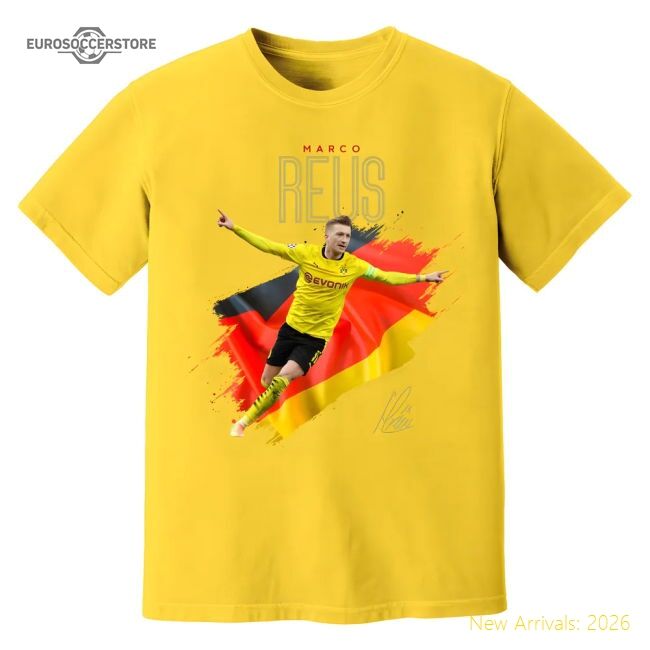 Trending Marco Reus Dortmund Celebration T-Shirt (Yellow)