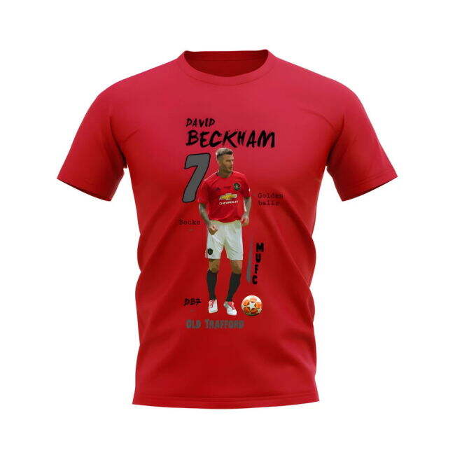 David Beckham Manchester United Graphic T-Shirt (Red)
