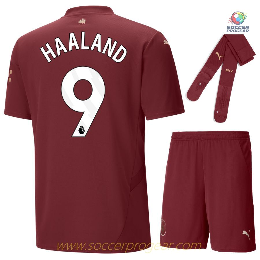Manchester City Third Child Kit Shirt 2024/25 Collection Haaland
