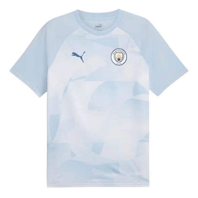 Women's 2023-2024 Man City Prematch SS Jersey (Silver Sky)
