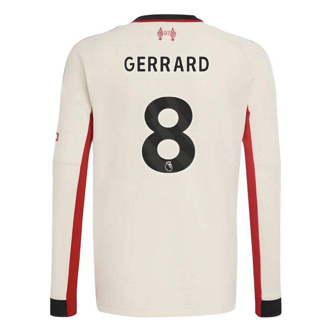 2025-20 Liverpool Away Jersey Gerrard #8 Edition L S Kids