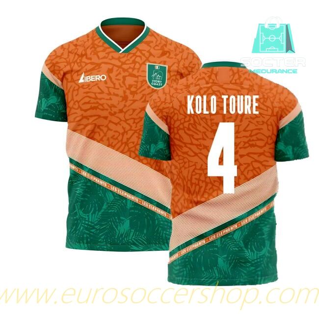 2025-2026 Season World Cup Ivory Coast Away Kit Libero (KOLO TOURE 4)
