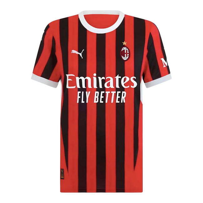 Original 2024-2025 AC Milan Italian Home Jersey (Womens)
