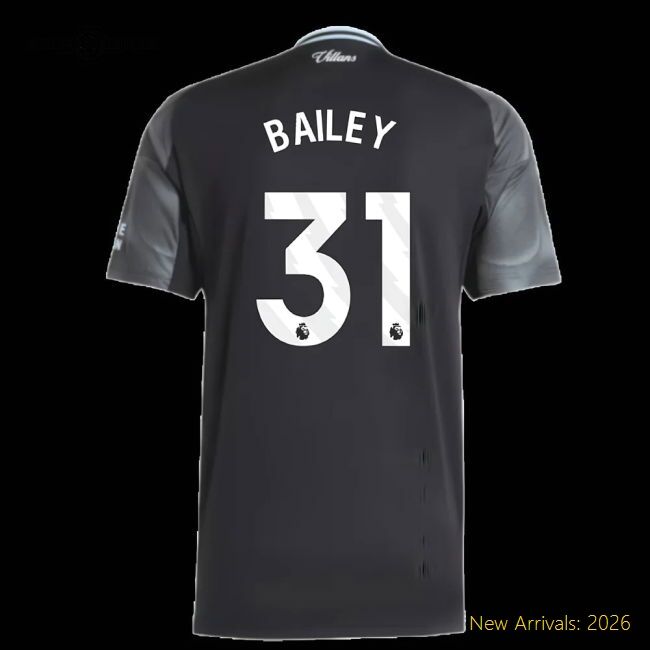 Match-ready Away Aston Villa Bailey Jersey 2025-2026 Breathable
