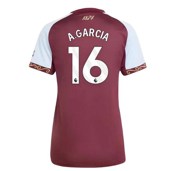 Official Licensed Football Aston Villa Home Shirt Womens A Garcia ...