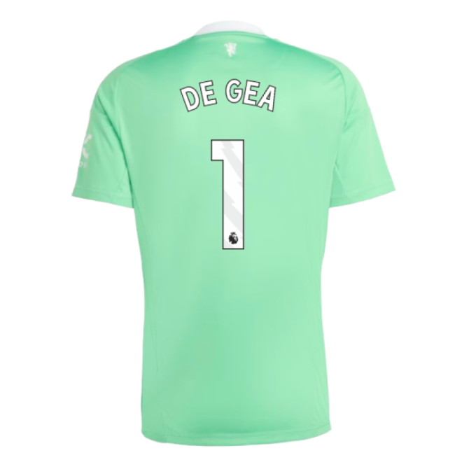 Football Man Utd Third Goalkeeper Shirt Green De Gea #1 Profession...