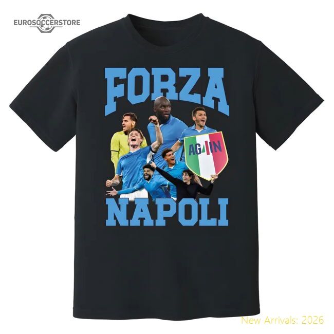 Fan-Favorite Professional-Grade Forza Napoli Campioni T-Shirt (Black)