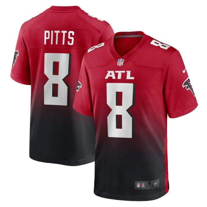 Men's Atlanta Falcons Kyle Pitts Nike Red Alternate Game J...