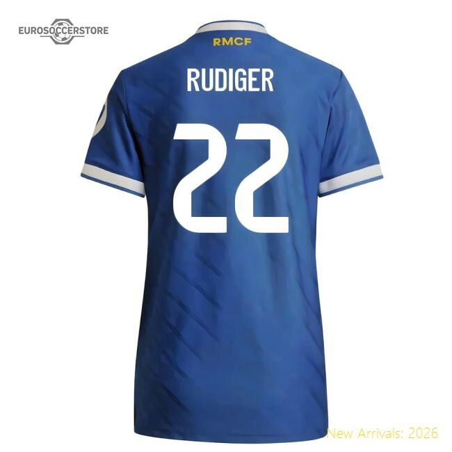 2025-2026 Real Madrid Third Premium Jersey Rudiger Adidas Climacool