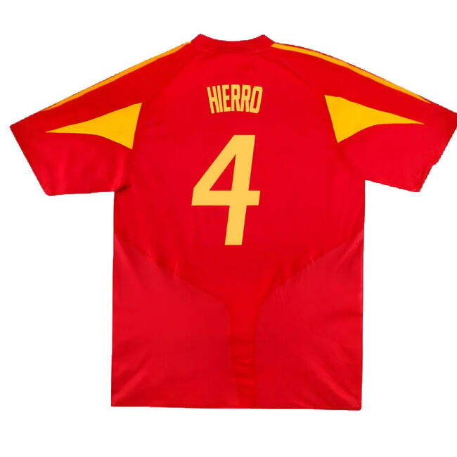 Spain 2004-06 Home Shirt ((Very Good) XL) (Hierro 4)