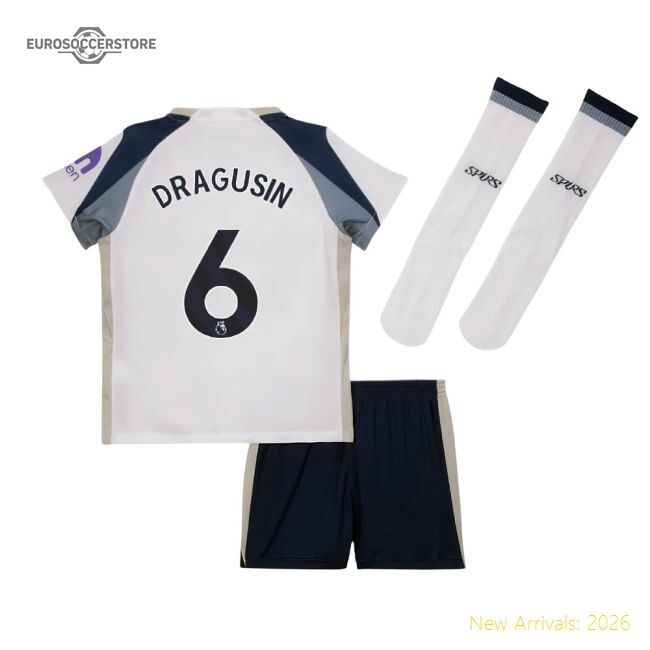 Official 2025-2026 Tottenham Home Little Kids Mini Kit (dragusin 6)