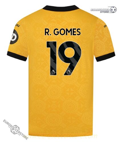 R. GOMES' 2025-26 Season Wolverhampton Wanderers Home Jersey No. 19