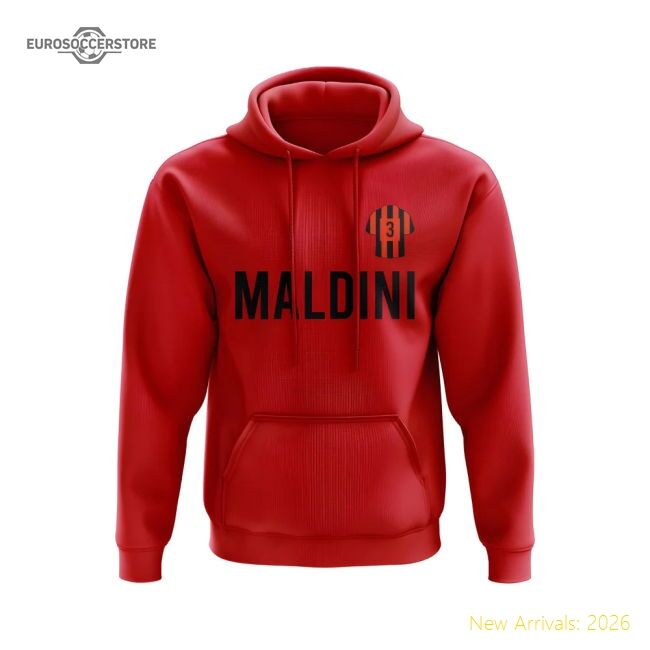 High-quality Paolo Maldini Ac Milan Number Hoody (red) - Supporter Edition