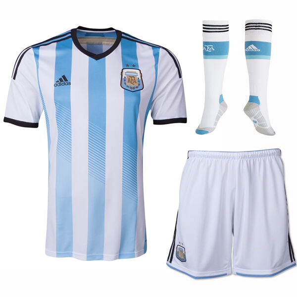 2014 Argentina Home Soccer Jersey Whole KitShirtShortsSocks -