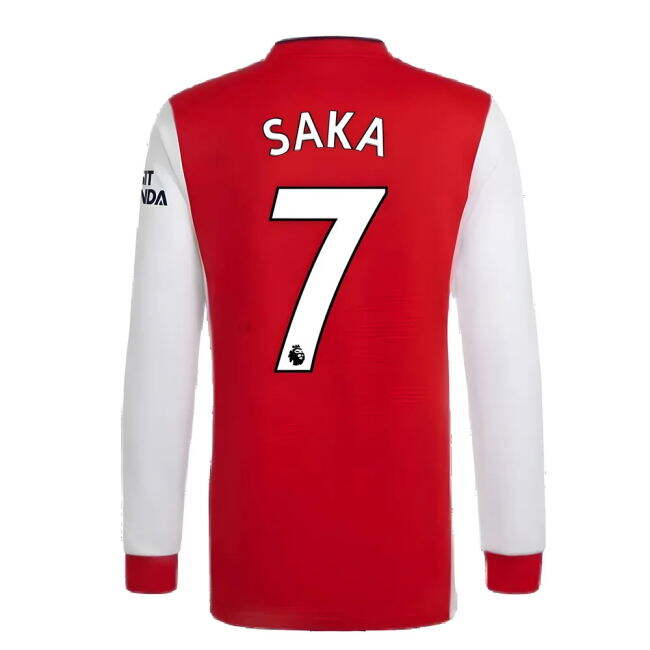 Arsenal 2021-2022 Long Sleeve Home Shirt (SAKA 7) (Limited Edition)